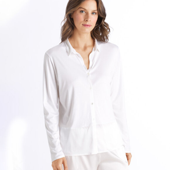 Hanro - Grand Central natskjorte / off white 