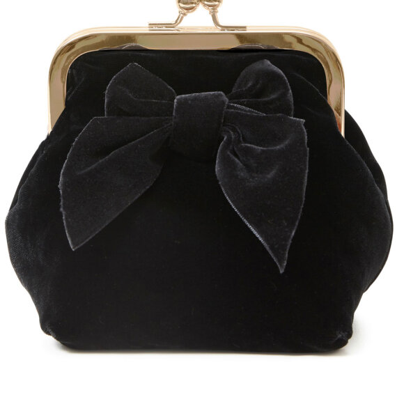 Sonja Love - Velour taske ensfarvet black
