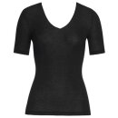 Hanro - Woolen Silk T-shirt 1/4 ærme V hals black