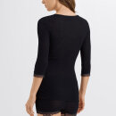 Hanro - Woolen Lace T-shirt 3/4 ærme black