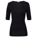 Hanro - Woolen Lace T-shirt kort ærme black
