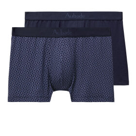 Aubade - Herre-shorts 2 stk Boxers mini menotte/navy