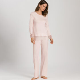 Hanro - Sina pyjamas bomuld 1/1 ærme, lange ben morning glow