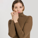 Hanro - Nora uld/silke T-Shirt med rullekrave walnut