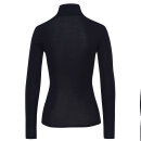Hanro - Woolen Silk T-shirt rullekrave deep navy