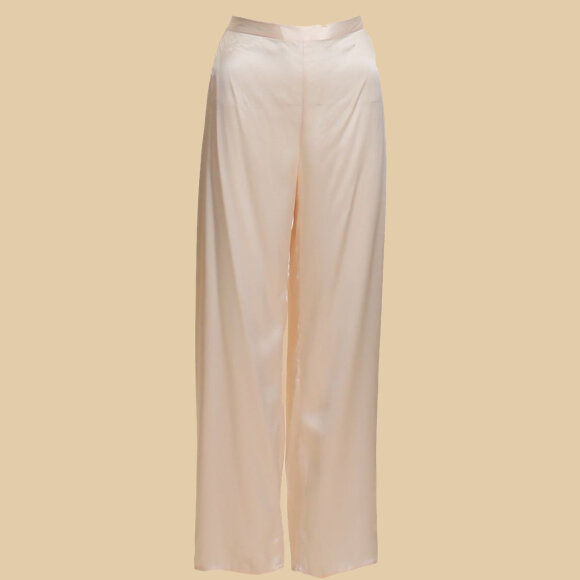 Marjolaine - - Soie Unie Pantalon lange silkebukser rosee