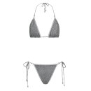 Hanne Bloch - Zig Zag bikinitop og trusse silver knit