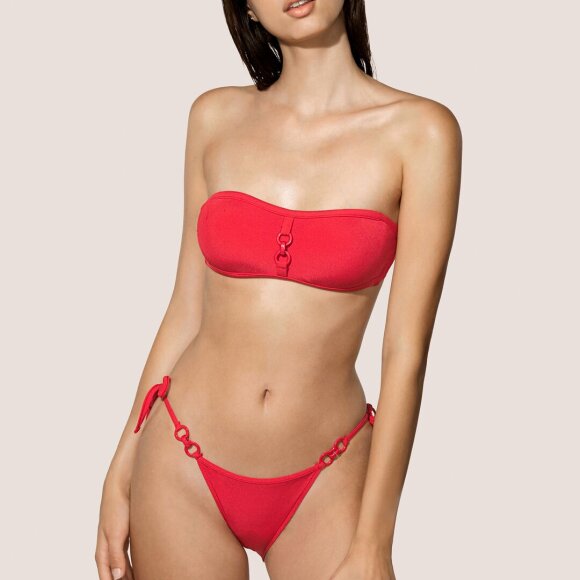 Andres Sarda - Gray bikinitop uden bøjle stropløs scarlet red