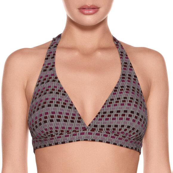 Viola Sky - Miss Maya bikinitop grå med grafisk mønster