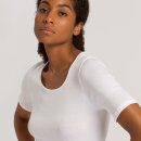 Hanro - - Cotton Seamless T-shirt rund hals 1/4 ærme white