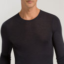 Hanro - Woolen Silk HERRE T-shirt rund hals anthracite