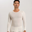 Hanro - Woolen Silk herre-T-Shirt langt ærme rund hals cygne